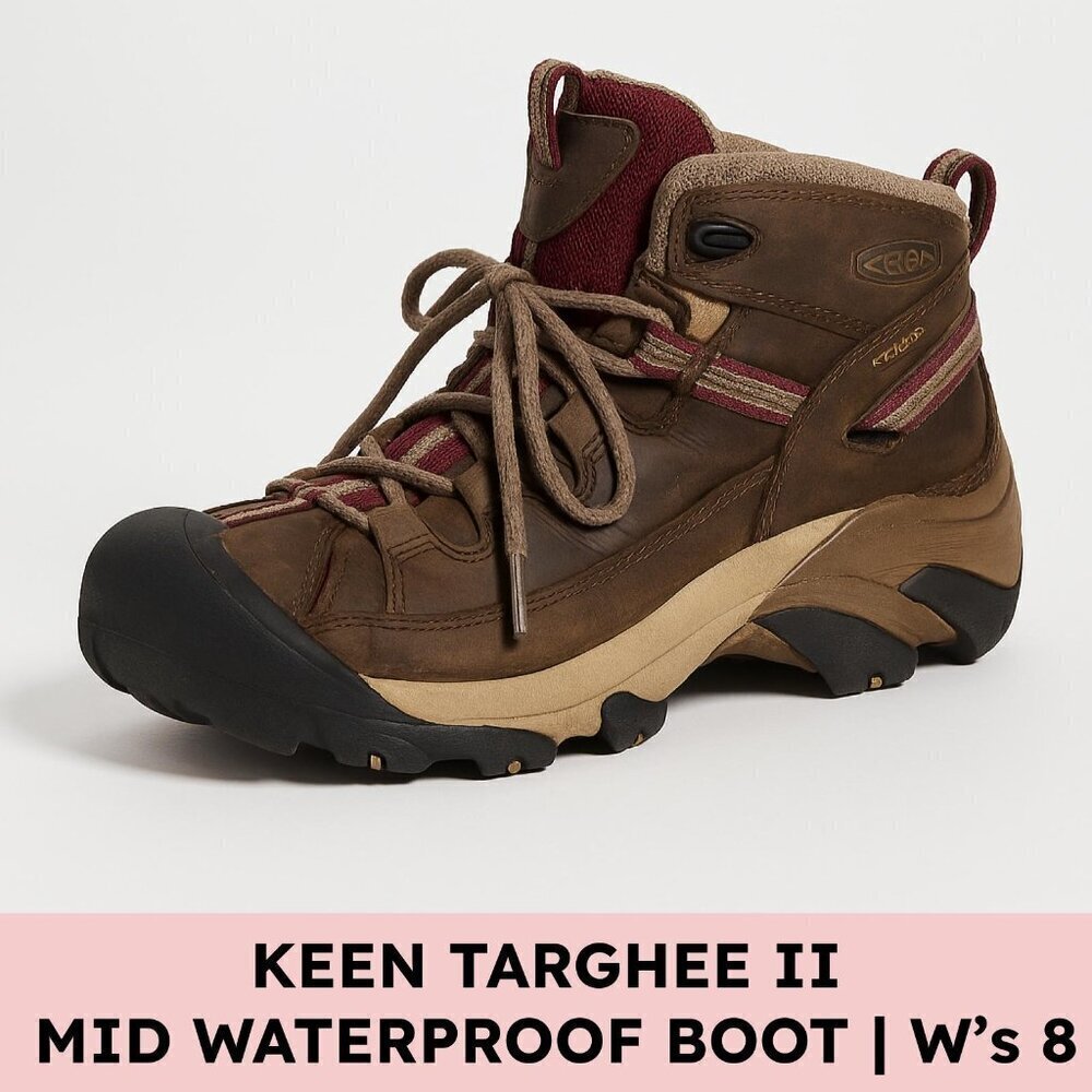 KEEN Targhee II Mid Waterproof Leather Trail Hiking Boots Women’s 8 Gorpcore - Picture 12 of 12